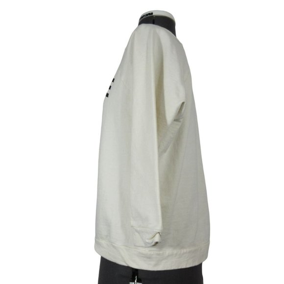 Kotton Click raw boat neck French terry graphic print oversized sweatshirt M - Picture 2 of 11